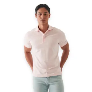 Pale Pink Iconic Pima Cotton Stretch Short Sleeve Polo - Patrick Assaraf