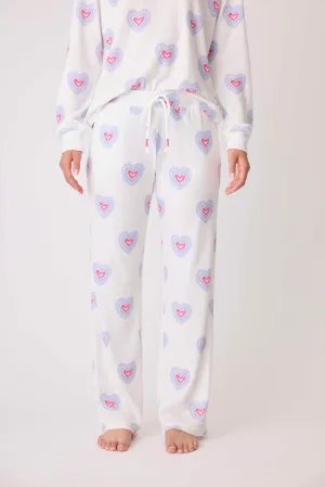 Peace & Love Hearts Print Baby Thermal Lounge Pant