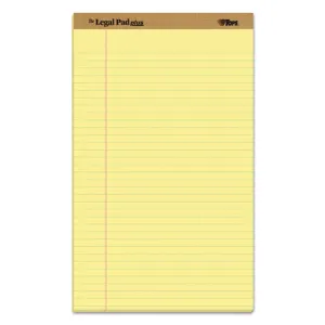 "the Legal Pad"   Perforated Pads, Wide-legal Rule, 8.5 X 14, Canary, 50 Sheets, Dozen