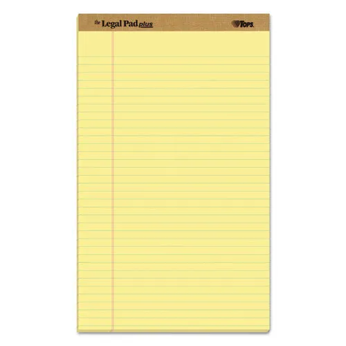 "the Legal Pad"   Perforated Pads, Wide-legal Rule, 8.5 X 14, Canary, 50 Sheets, Dozen