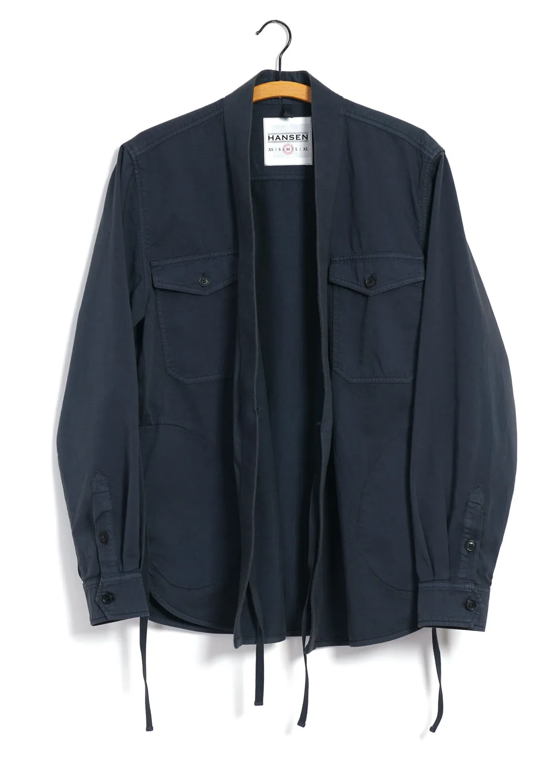 REMY | East & West Shirt Jacket | Blue Grey