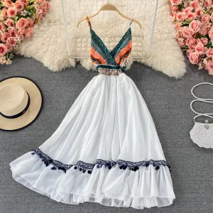 Retro Printed Bohemian Dress Elegant Summer Dress 978