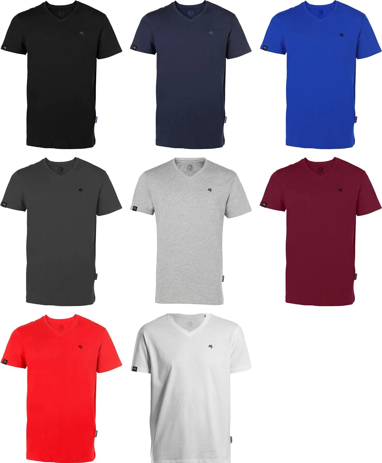 RMH 0102 ― Herren Luxury Bio-Baumwolle V-Neck T-Shirt - Weiß