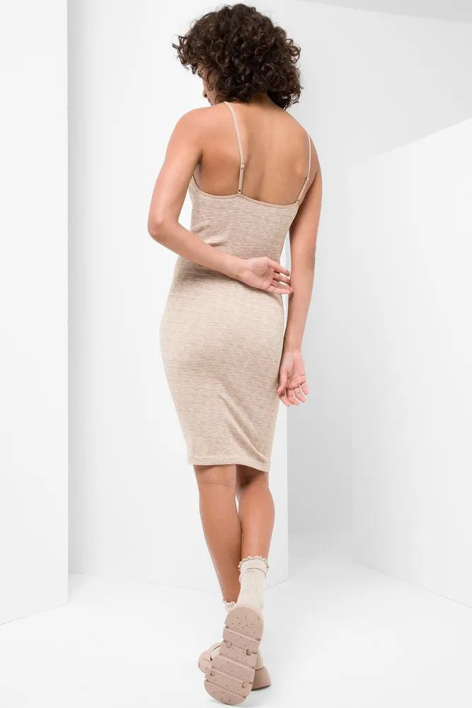 Seamless Halter Neck Dress Natural