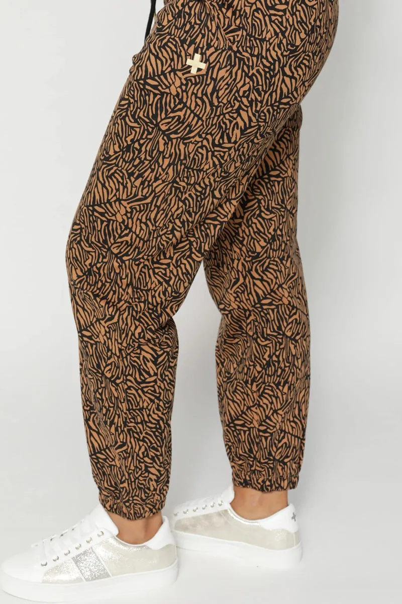 Stella   Gemma - Bliss Trackpant-Mocha Zebra