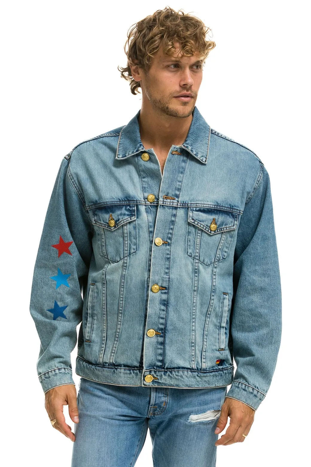 STOKED OVERSIZED CONCERT DENIM JACKET - VINTAGE