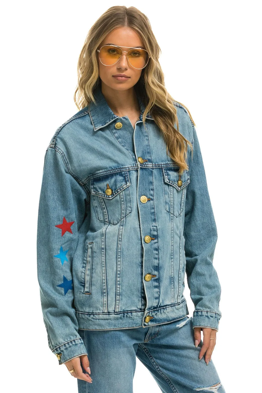 STOKED OVERSIZED CONCERT DENIM JACKET - VINTAGE