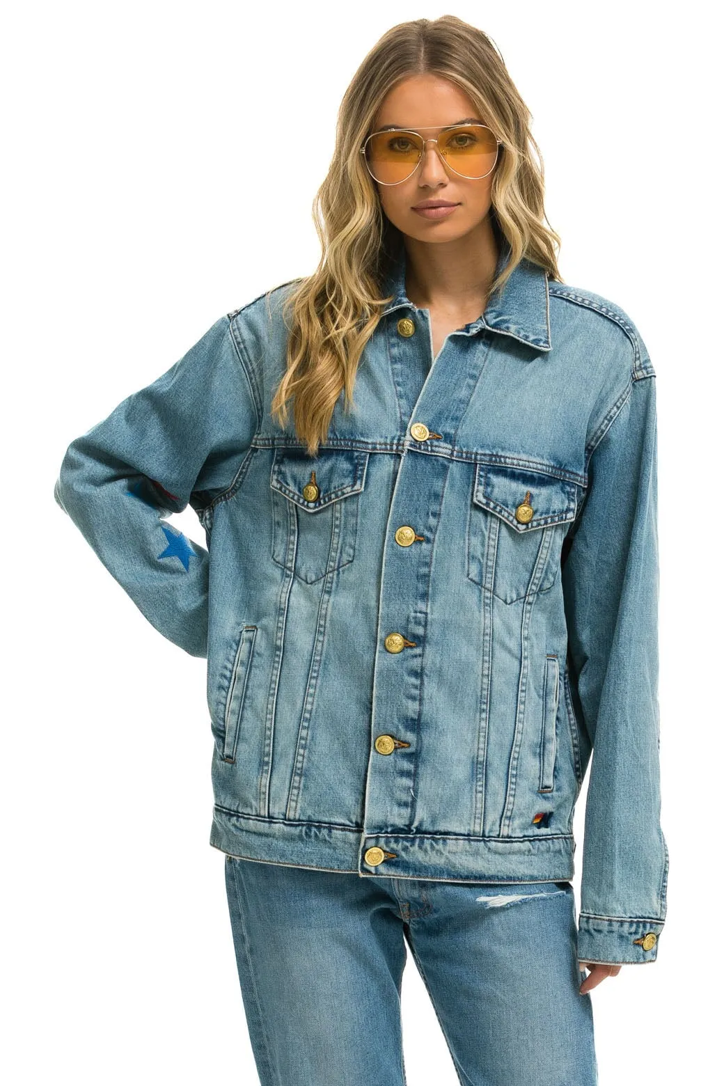 STOKED OVERSIZED CONCERT DENIM JACKET - VINTAGE