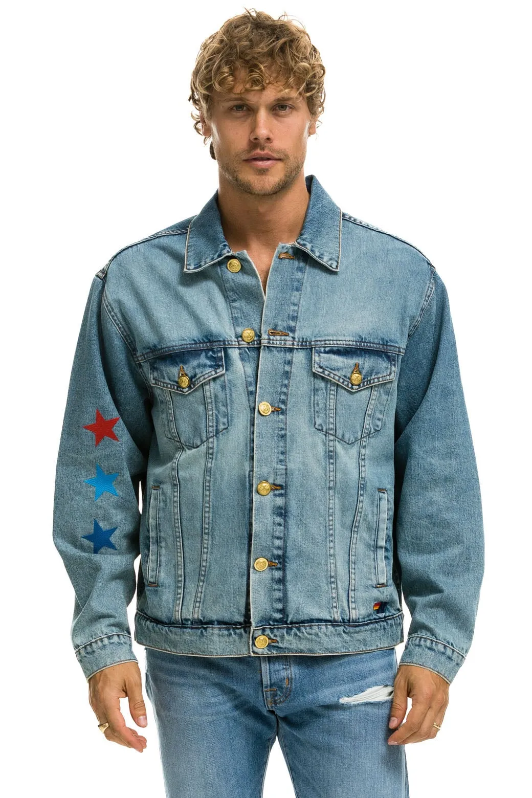 STOKED OVERSIZED CONCERT DENIM JACKET - VINTAGE