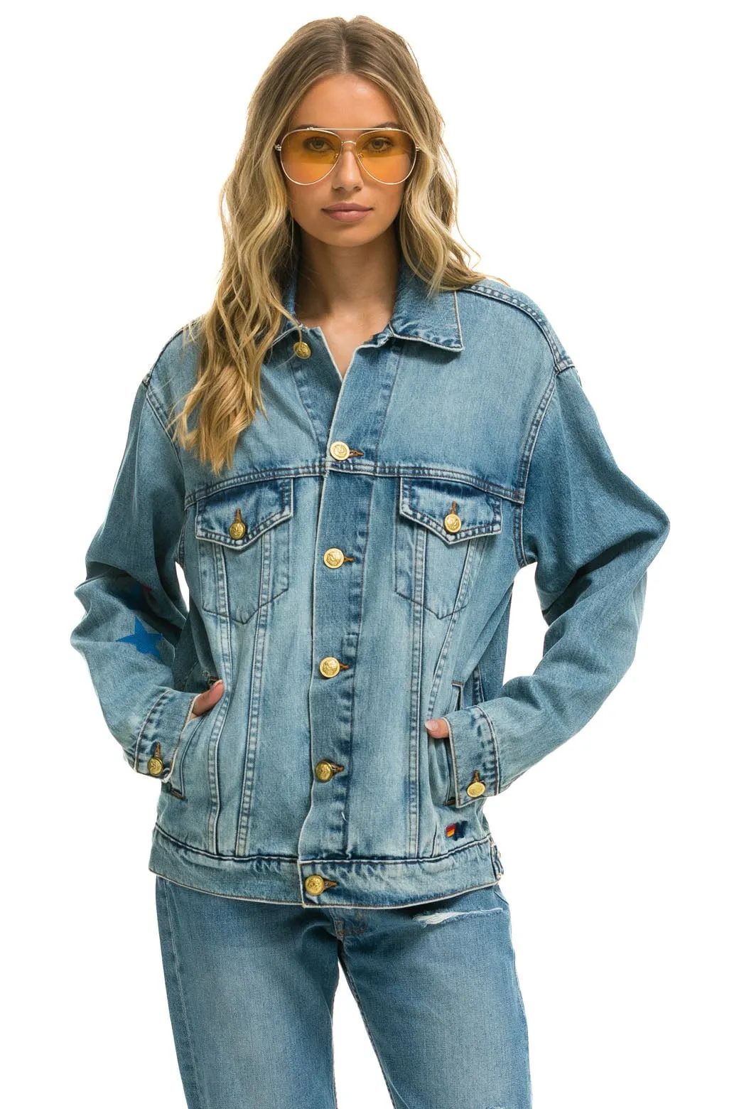 STOKED OVERSIZED CONCERT DENIM JACKET - VINTAGE