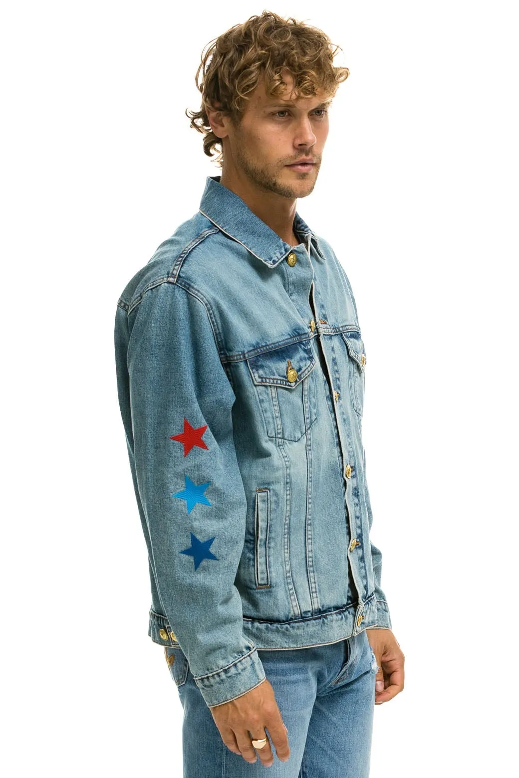 STOKED OVERSIZED CONCERT DENIM JACKET - VINTAGE