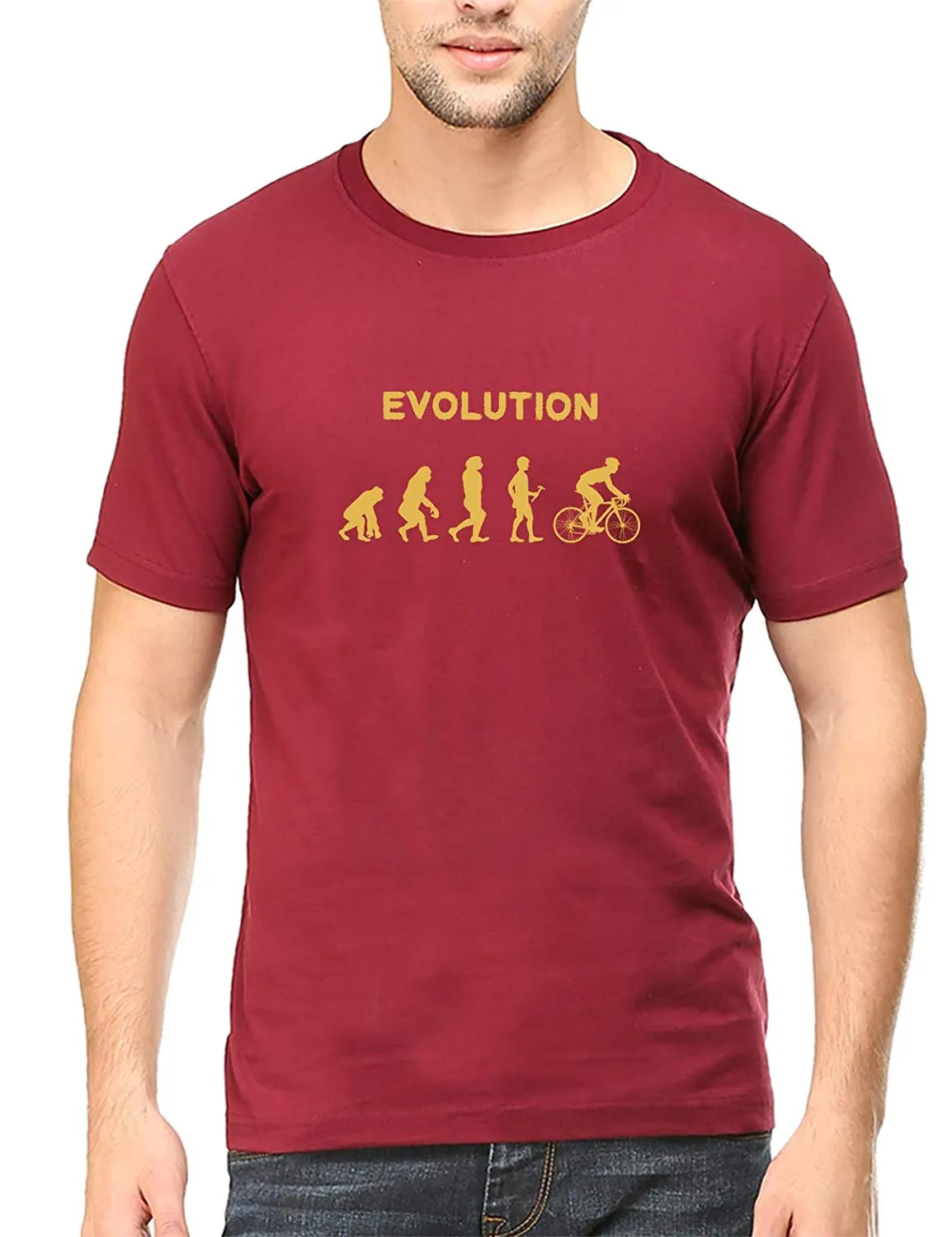 Swag Swami Men's  Evolution Of Cycling  T-Shirt