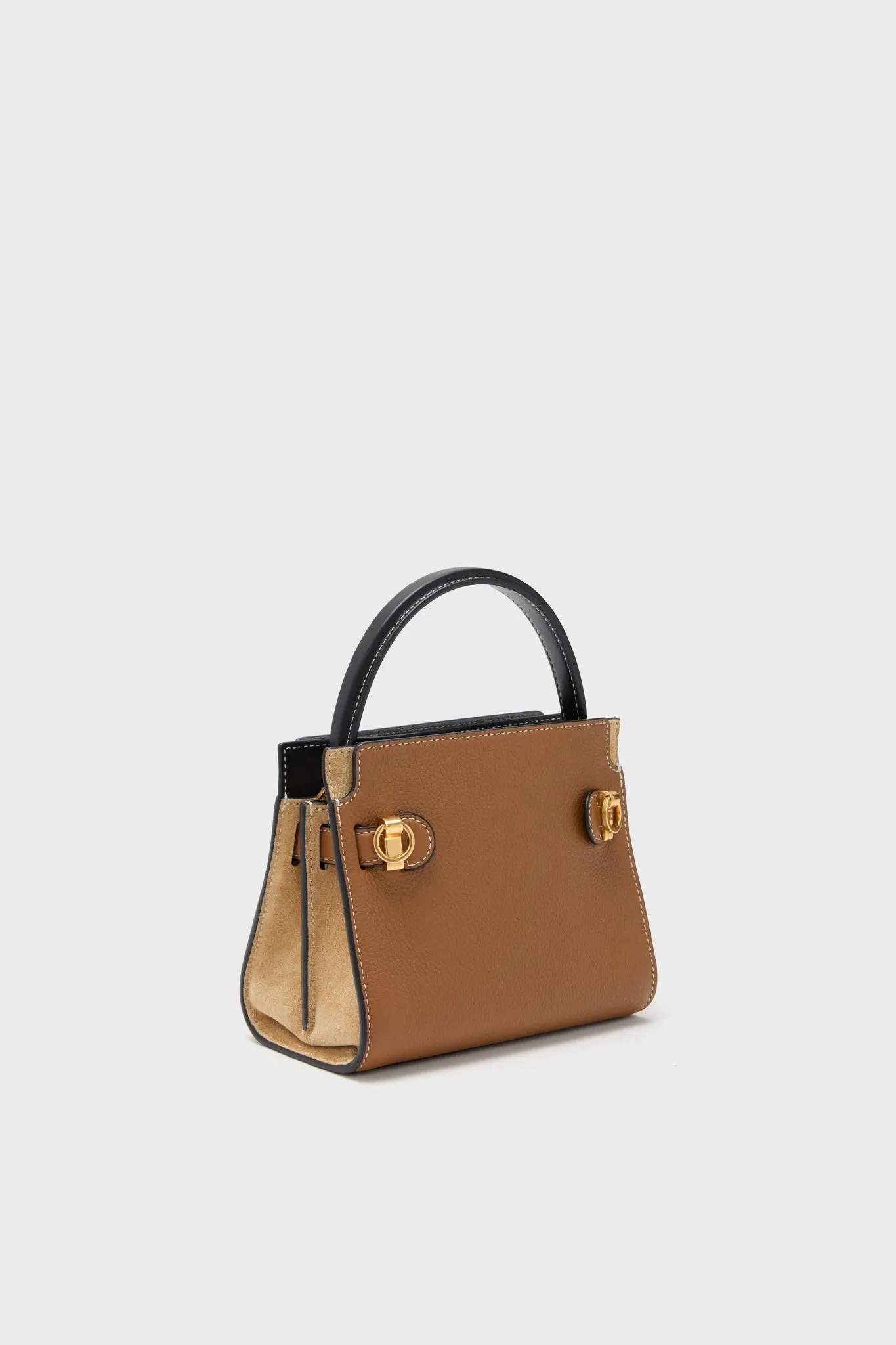 Tiger's Eye Lee Radziwill Pebbled Petite Double Bag