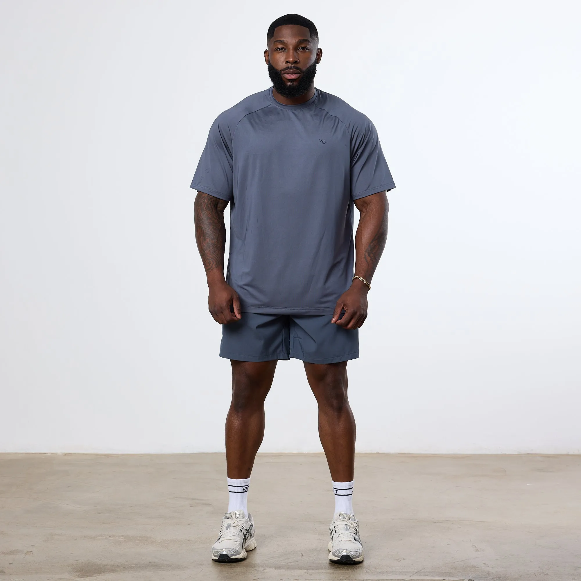 Vanquish Essential Denim Blue Performance Oversized T Shirt