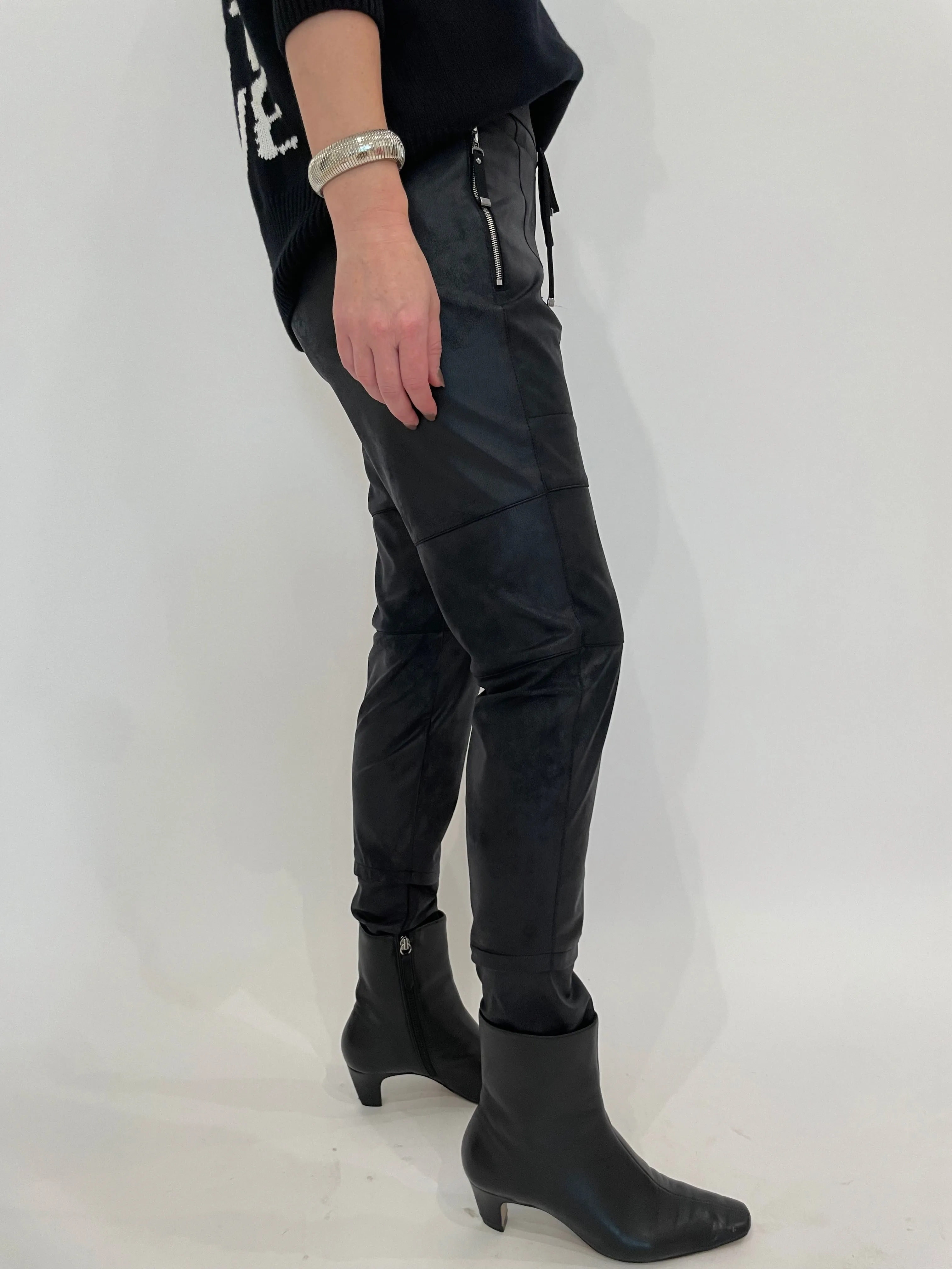 Vegan Leather Candy Pants - Black