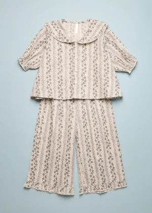 VINES RUFFLE PAJAMA SET