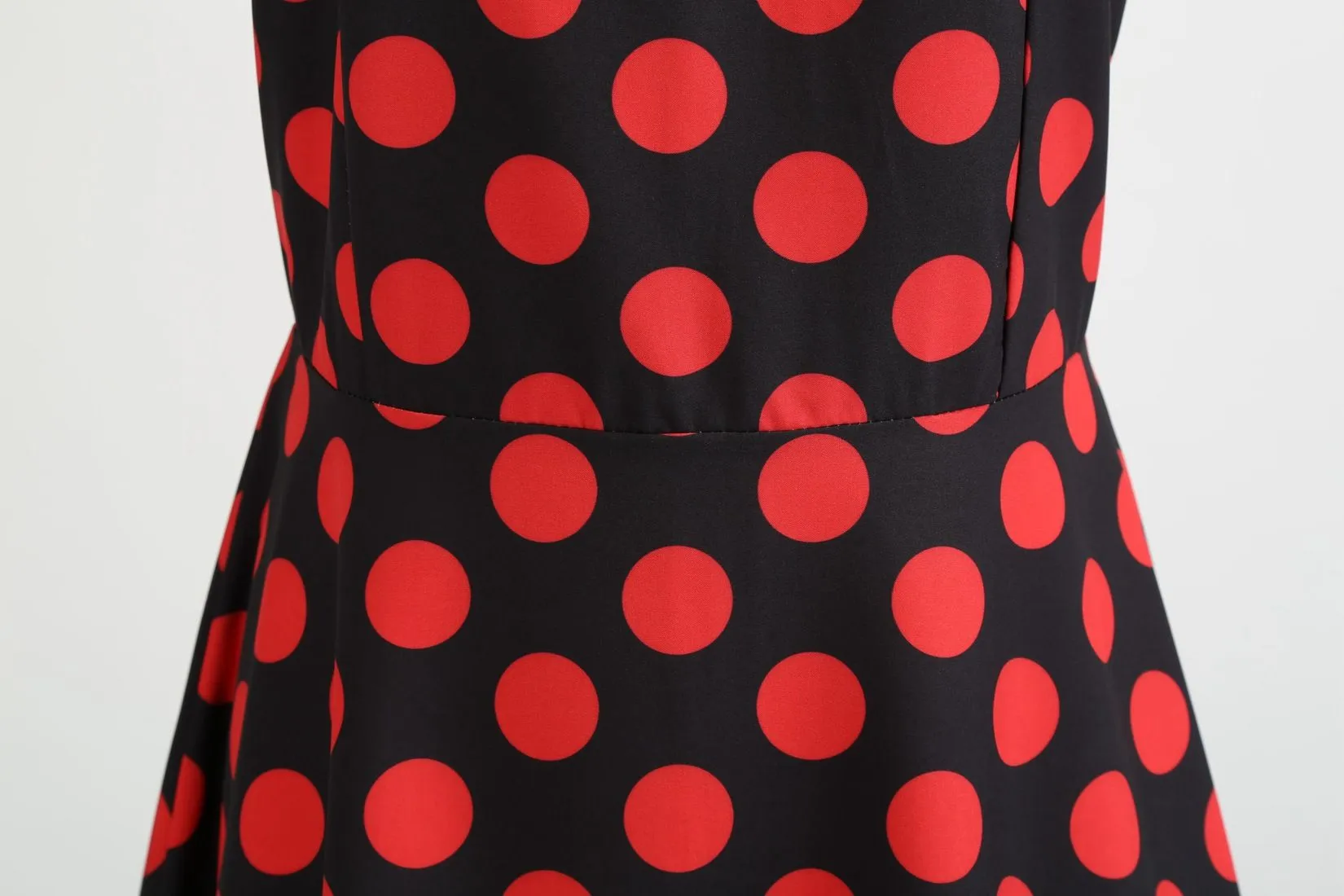 Women's 50s 60s 80s Vintage Sleeveless Strap Polka Dot A-Line Swing Cocktail Party Tea Dresses