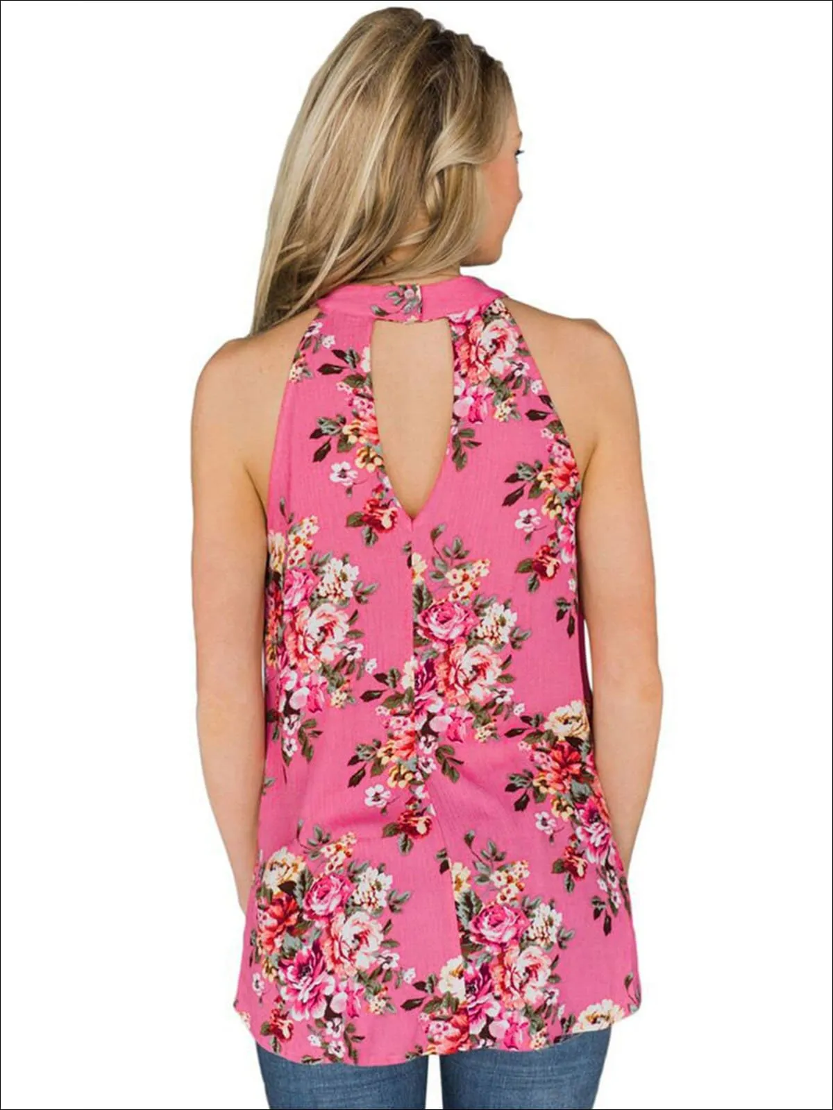 Women's Floral Fab Halter Blouse