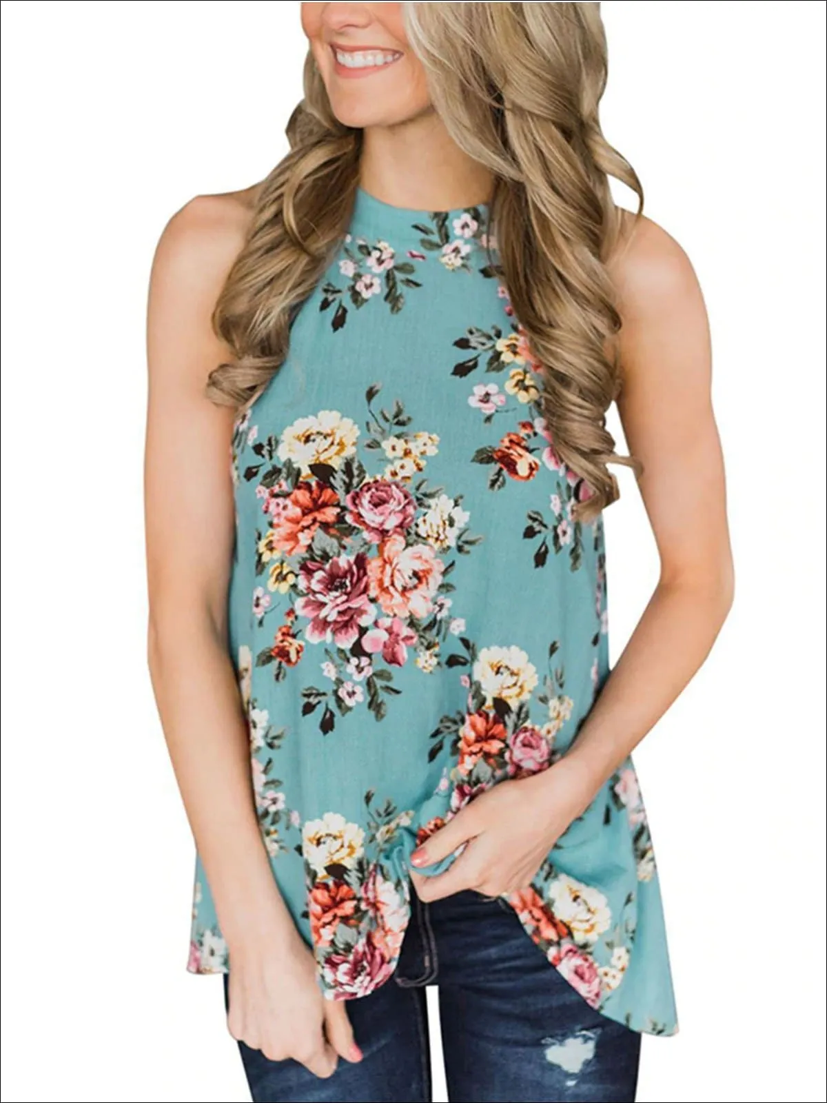 Women's Floral Fab Halter Blouse